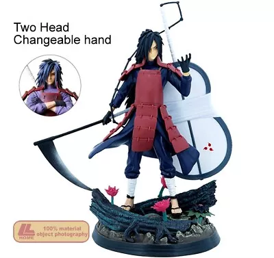 Anime Ninja Shippuden Uchiha Madara Circular Fan Battle Figure Statue Toy Gift • $35.99