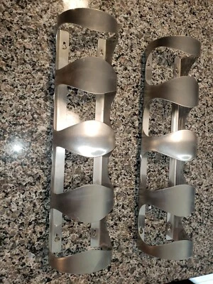 $48 • Buy (2) IKEA Wine Rack 4 Bottle Holder (8 Total) Stainless Steel Wall Mount VURM BS3