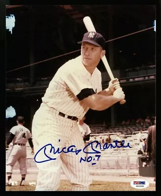 MICKEY MANTLE AUTOGRAPHED SIGNED 8x10 PHOTO PSA/DNA FULL LETTER INSCRIBED  NO.7  • $1000