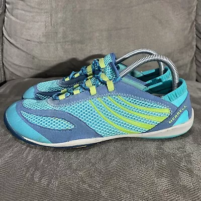 Women's Merrell Pace Glove Caribbean Sea Barefoot Running Shoes Size 9 - #J89536 • $31.99