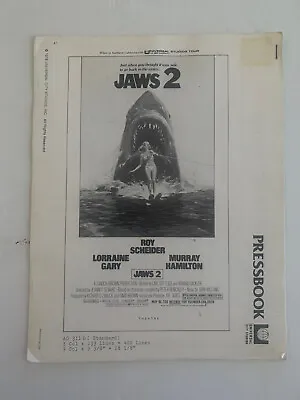 Jaws Ii Original Movie Pressbook 1978 Steven Spielberg Press Book Shark 2 • $32.99