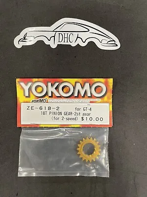 Yokomo Vintage RC Car Part # ZE-618-2 Pinion Gear 18T 2nd For GT-4 • $9.99