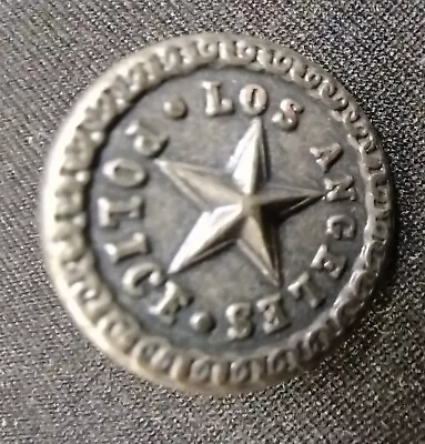 LOS ANGELES POLICE Metal Uniform Button By Waterbury Button Co. : 1/2 Inch • $7.50