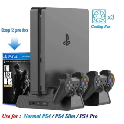 $30.96 • Buy PS4 Stand For Playstation 4/PS4 Slim/PS4 Pro,PS4 Pro Vertical Stand With Cooler