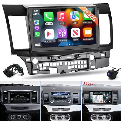 For 2007-2017 Mitsubishi Lancer 10 Cj Cy Cf Carplay Radio Head Unit Gps Rds Navi • $196.89