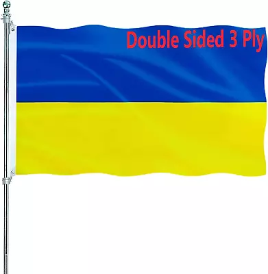 Ukrainian Flag 2X3 Outdoor Indoor Double Sided Heavy Duty 3 Ply 200D Polyester A • $24.36