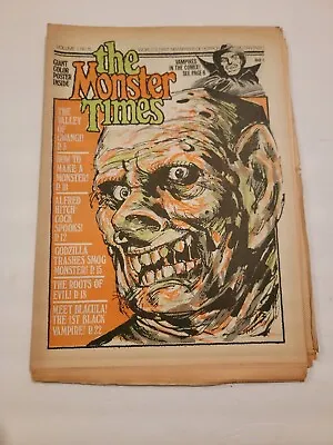 Monster Times Magazine Newspaper #18 Sept 1972 Alfred Hitchcock Horror Sci-Fi • $14.99