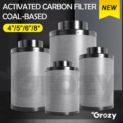 Grozy 4 /5 /6 /8  Activated Carbon Filter For Hydroponics Grow Tent Ventilation • $59.95