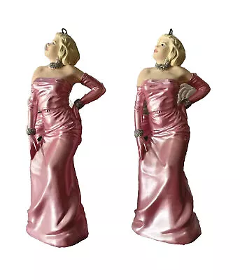 2 X Hallmark Keepsake 1997 Marilyn Monroe #1 In Series Pink Dress Ornaments • $24.95