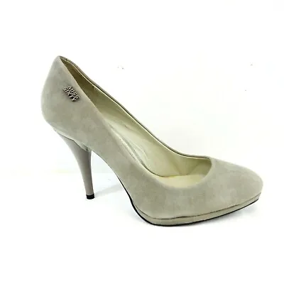 Mixx Sixty Women's Court Shoes Grey Suede Leather Size 40 High Heels Np 89 Neu • $108.07