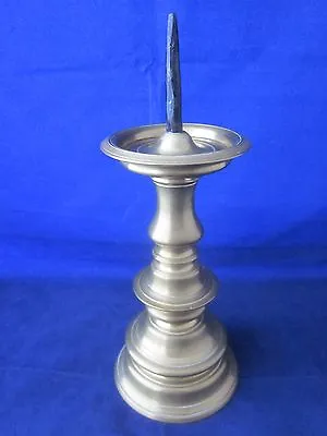 VIRGINIA METALCRAFTERS Brass Candlestick Candle Holder Spike Pricket 10  / 7.5  • $29.95