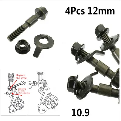  Wheel Alignment Camber Bolt Steel No Cutting& Drilling For Most Vehicles X 4pcs • $32.64
