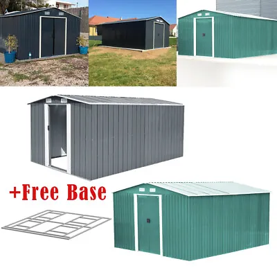 Metal Outdoor Garden Shed 4x6 4x8 10x8 8x8 6x8 12x10ft Heavy Duty WITH FREE BASE • £285.95