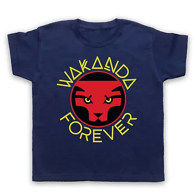 Black Panther Wakanda Forever Graphic Novel Film Logo Kids Childs T-shirt • £16.99