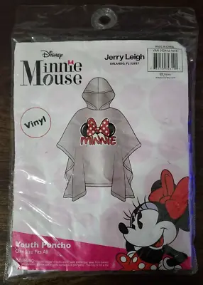 Disney Minnie Mouse Adult One Size Fits All Vinyl Poncho By Jerry Leigh - New • $10