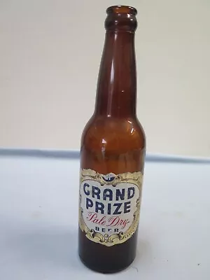 Vintage Grand Prize Beer Bottle With Label Longneck Houston Texas • $4.99