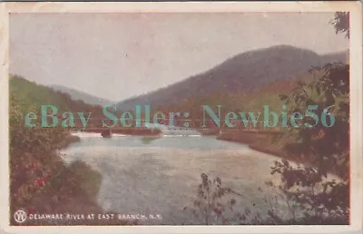 East Branch NY - BRIDGE OVER DELAWARE RIVER - Postcard O&W Railroad Series • $10