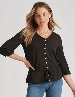 $21.75 • Buy Rockmans Knitwear 3/4 Sleeve Tie Waist Top Womens Clothing  Knitwear Tops