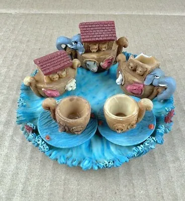 Decorative Miniature Mini Tea Set Theme Bible Noahs Ark Animals 10 Piece --READ • $14.41