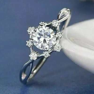 2.00 CT Round Cut Lab Created Moissanite Engagement Twisted Ring Gift 925 Silver • $114.99