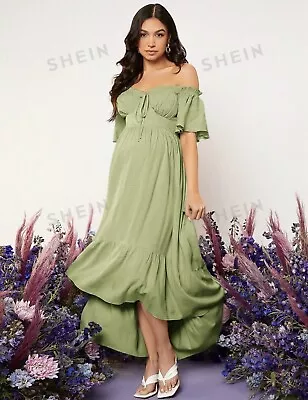 Maternity Spring Olive Dress From  SHEIN Size Small • $10