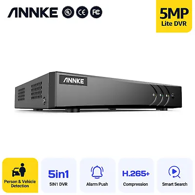 ANNKE 5MP Lite 8CH 5in1 DVR CCTV Security Video Recorder Human Detection H.265+ • $59.49