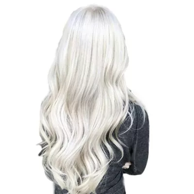 Women Wig White Wig White Lace Front Wig Synthetic Wig White Curly Wig • $18.79