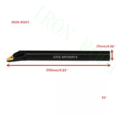 S25S-MVXNR16 CNC Lathe Internal Turning Tool Holder Boring Bar For VNMG16 Insert • $14.99
