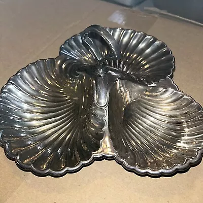 Silver Plated Triple Clam Shaped Serving Dish Mappin & Webb. London & Sheffield • $40