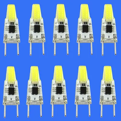 10pcs G8 G8.5 Led Bulb Puck Light COB LED Cabinet Lamp 110V 120V Warm White  • $14.23