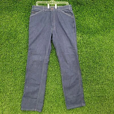 Vintage 70s LEVIS 535 Action Jeans 34x33 Relaxed Rinse-Wash Orange-Tab TALON • $74.55