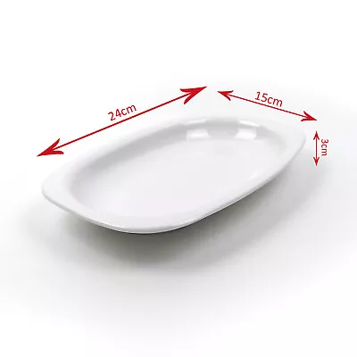 White Melamine Plastic Plate Side Dish Dessert Breakfast Bowl Tapas Caravan Camp • £3.99
