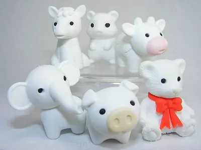 £1.79 • Buy Novelty Japanese IWAKO Puzzle Eraser Rubbers - IWAKO White Animal Erasers