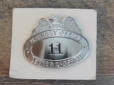 Vintage USPS US Post Office Mail Letter Carrier Metal Cap Badge #11 Hat • $1.99