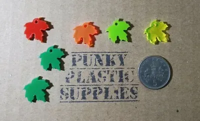 10x Tiny Maple Leaf Acrylic Charms/pendants/jewellery Making/craft's/laser Cut • £2