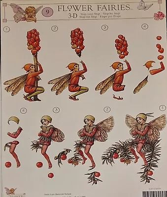 STUDIOLIGHT FLOWER FAIRIES No.9 A4  3d Step By Step Decoupage Sheet Not Die-cut • £0.99