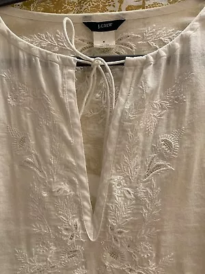 J Crew Embroidered Cotton Tunic Medium • $9.99