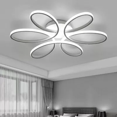 Large Flower LED Ceiling Light Chandelier Lights Cool White Dining Living Room • £55.99