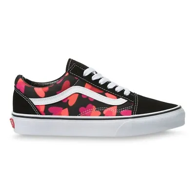 VANS - HEARTS Old Skool Shoes (NEW) Womens Sizes 6-11 VALENTINES Heart Love DS • £65.57