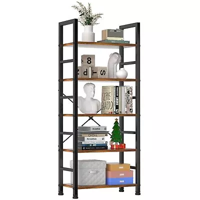 Book Shelf 5 Tier Bookcase Tall Bookshelf Modern Book Case For Books Garag... • $54.80