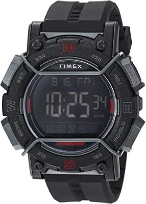 Timex Expedition Digital CAT World Time Black Resin 47mm Men's Watch TW4B17900 • $32.45