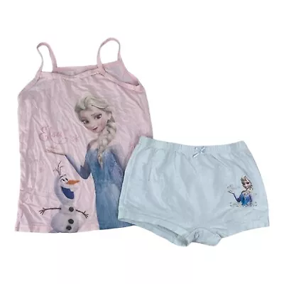 Disney Girl's Frozen Elsa & Olaf Pajama Short Set Size 4T NWOT B24 • $7.99