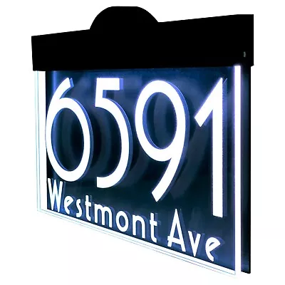 Illuminated LED Lighted Address Sign Plaque Address Numbers House Numbers Sign • £134.29