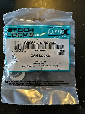 STOCK LOCKS C8055-C415A-14A Disc Tumbler Cam Lock Bright Nickel Comp X  • $8