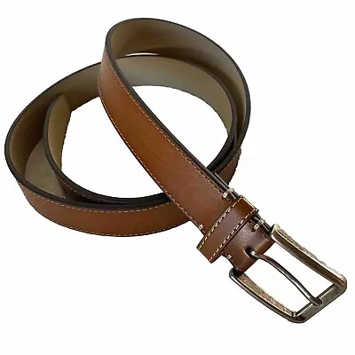 Goodfellow And Co Mens Belt Large Brown Vegan Leather Dress Casual • $14.99