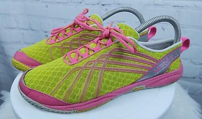 Merrell Women's Road Glove Dash 2 Barefoot Yellow/Pink Running Shoes Sz. 7.5 • $28