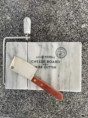 Solid Marble Cheese Board Wire Cutter & Mini Cleaver NEW • $12.65