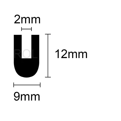 Rubber Edge Trim Edging 39-8804 U Channel U Shape Per Meter • $5.20