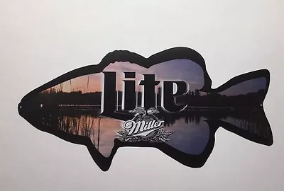 Miller Lite Fishing Beer Sign • $35.99