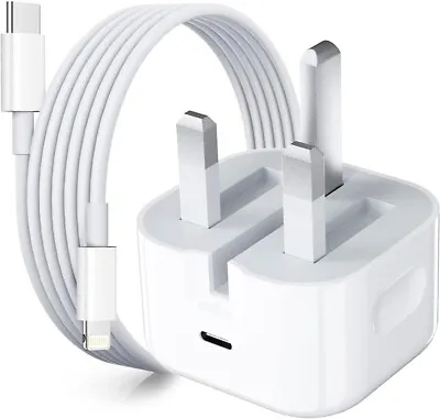 100% Genuine Original Apple 20W PD PLUG & C To LIGHTENING CABLE 1M FAST CHARGER • £14.99